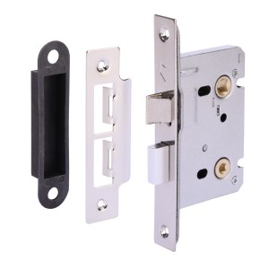 HUNTAĀ® Nickel plated 76mm Bathroom Lock - Bolt through - Contract
