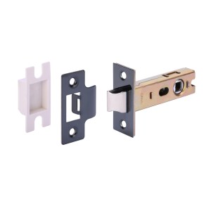 HUNTAĀ® Black Nickel 76mm Tubular Latch - Bolt through cw box keep - Heavy