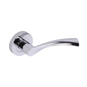 HUNTAĀ® Lobo Lever on rose Polished Chrome plated