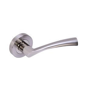HUNTAĀ® Lobo Lever on rose Polished Nickel plated-Satin Nickel plated