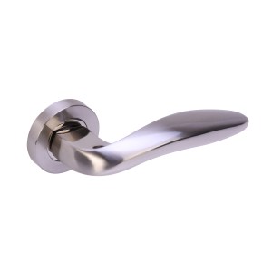 HUNTAĀ® Lagus Lever on rose Polished Nickel plated-Satin Nickel plated