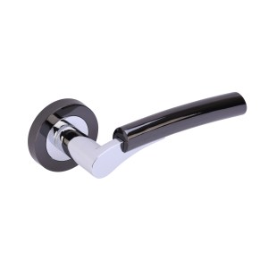 HUNTAĀ® Raida Lever on rose Black Nickel-Polished Chrome plated Passage