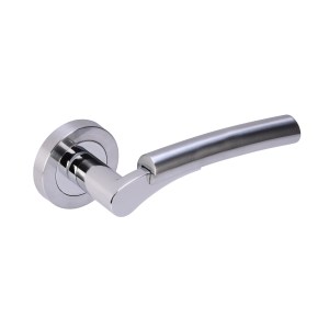 HUNTAĀ® Raida Lever on rose Polished Chrome plated-Satin Chrome plated Passage