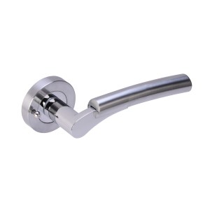 HUNTAĀ® Raida Lever on rose Polished Chrome plated-Satin Chrome plated Privacy