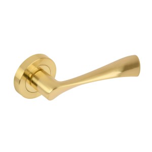 HUNTAĀ® Zena Lever on rose Satin Brass Passage