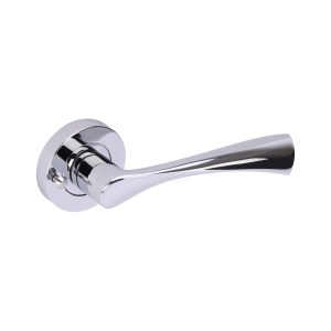 HUNTAĀ® Zena Lever on rose Polished Chrome plated Privacy