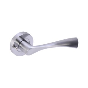 HUNTAĀ® Zena Lever on rose Satin Chrome plated Privacy