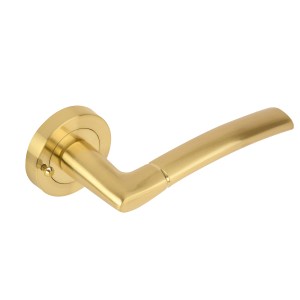 HUNTAĀ® Nemo Lever on rose Satin Brass Privacy
