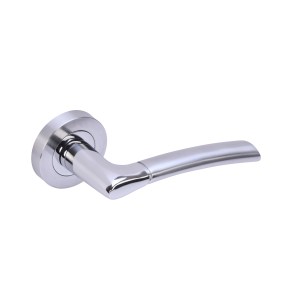 HUNTAĀ® Columba Lever on rose Polished Chrome plated-Satin Chrome plated