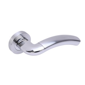 HUNTAĀ® Corax Lever on rose Polished Chrome plated-Satin Chrome plated