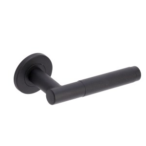 HUNTAĀ® Kotor Knurled Lever on Rose Matt Black