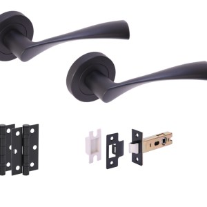 HUNTAĀ® ZENA Matt Black Passage Doorpack (x2 hinges) PREM Latch