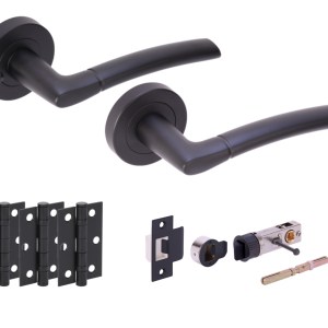 HUNTAĀ® NEMO Matt Black Privacy Doorpack (x3 hinges) BULLET Latch