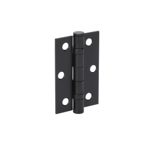 HUNTAĀ® 75x50mm Black Matt 2BB steel butt hinge
