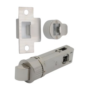 CORE-BULK Quick Latch - Round Passage Latch 71mm (57mm Backset) Satin Nickel/ Satin Chrome