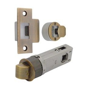 CORE-BULK Quick Latch - Round Passage Latch 71mm (57mm Backset) Antique Brass