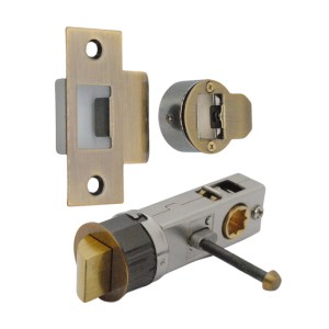 CORE-BULK Quick Latch - Round Push Button Privacy Latch 71mm (57mm Backset) Antique Brass