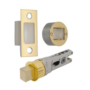CORE-BULK Quick Latch - Round Dead Bolt 71mm (57mm Backset) Polished Brass