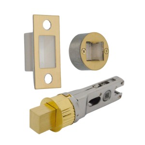 CORE-BULK Quick Latch - Round Dead Bolt 71mm (57mm Backset) Satin Brass