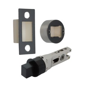 ONYX Quick Latch - Round Dead Bolt 71mm (57mm Backset) Matt Black