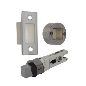 ONYX Quick Latch - Round Dead Bolt 71mm (57mm Backset) Black Nickel