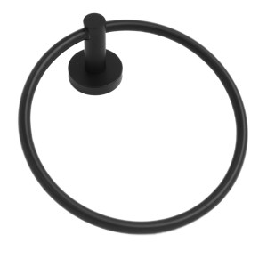 ONYX Modern Towel Ring Matt Black