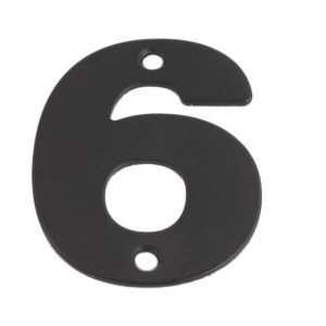 ONYX Numeral Figure '6' Matt Black