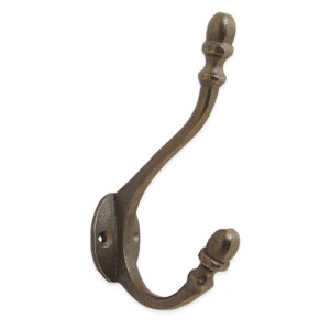 BLACK COUNTRY FOUNDRY Antique Iron Acorn Hat & Coat Hook