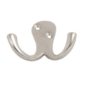 CORE-BULK Double Robe Hook Satin Chrome 63mm