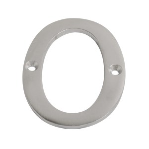 CORE-BULK Numeral Figure 0 Satin Chrome 75mm