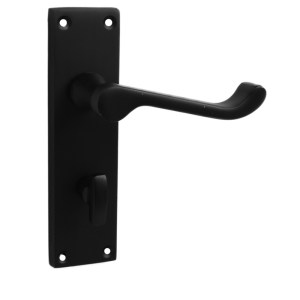 ONYX Victorian Scroll Lever Bathroom Matt Black