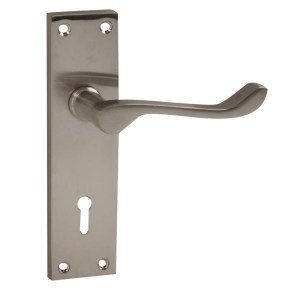 CORE-BULK Victorian Premium Scroll Lever Lock Satin Chrome 40mm x 150mm