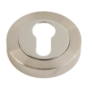 CORE-BULK Euro Escutcheon Chrome/Satin Chrome