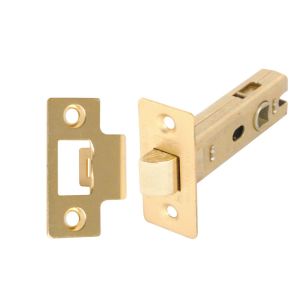 i-CE Locking Systems Tubular Latch (Bolt Through) 75mm CE Rated Electro Brass