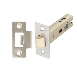 i-CE Locking Systems Tubular Latch (Bolt Through) 75mm CE Rated Satin Nickel Plated