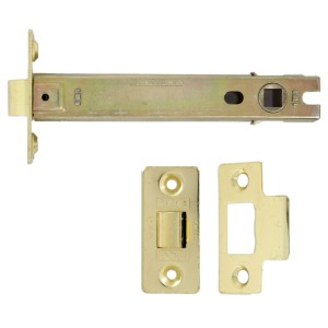 i-CE Locking Systems Tubular Latch (Bolt Through) 127mm CE Rated Electro Brass