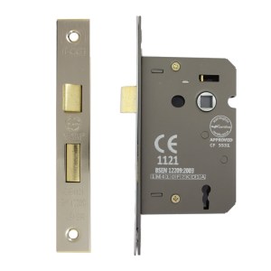 i-CE Locking Systems 3 Lever Sashlock 63mm CE Rated Satin Nickel Plated