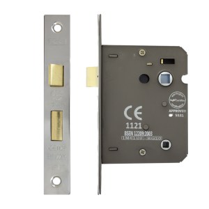 i-CE Locking Systems Bathroom Lock 75mm CE Rated Nickel Plated