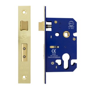 i-CE Locking Systems Euro Sash Lock Case 63mm CE Rated Electro Brass