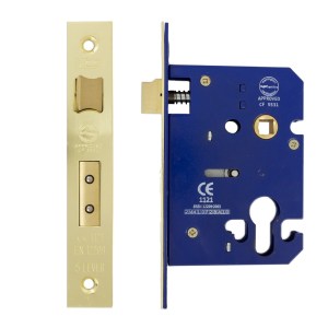 i-CE Locking Systems Euro Sash Lock Case 75mm CE Rated Electro Brass