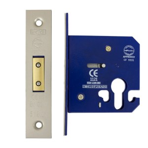 i-CE Locking Systems Euro Dead Lock Case 75mm CE Rated Satin Nickel Plated