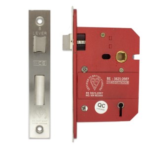 i-CE Locking Systems 5 Lever Sashlock 75mm British Standard BS3621 Satin Stainless Steel