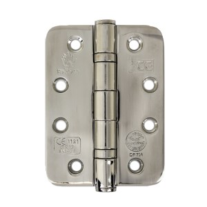 i-CE Locking Systems Stainless Steel Ball Bearing Radius Corner Hinge 100mm CE13 Rated Polished