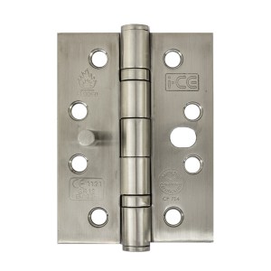 i-CE Locking Systems Stainless Steel Ball Bearing Security Hinge 100mm CE13 Rated Satin