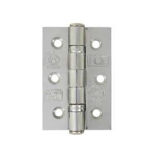 i-CE Locking Systems Mild Steel Ball Bearing Hinge 76mm CE7 Rated Satin Chrome Plated