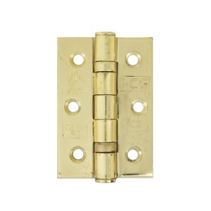 i-CE Locking Systems Mild Steel Ball Bearing Hinge 76mm CE7 Rated Electro Brass