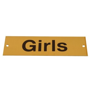 CORE-BULK Sign Screen Printed Girls Brass