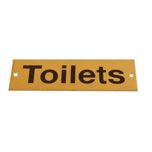 CORE-BULK Sign Screen Printed Toilets Brass