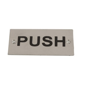 CORE-BULK Sign Screen Printed Push SSS 75x40mm