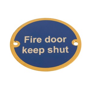 CORE-BULK Disc Fire Door Keep Shut Brass 76mm
